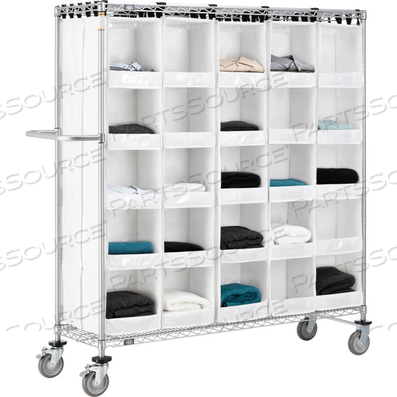 NEXEL STOCK PICKING TRUCK, BACK TO BACK, 18"WX60"LX69"H, WITH 50 CELLS 10-1/2"WX8-1/2"DX11"H by Approved Vendor