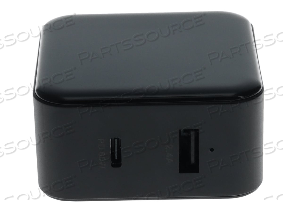 ADDON, POWER ADAPTER, 60 WATT, 3 A, 2 OUTPUT CONNECTORS (USB, USB-C), BLACK by ADDON ADDON, POWER ADAPTER, 60 WATT, 3 A, 2 OUTPUT CONNECTORS (USB, USB-C), BLACK by ADDON