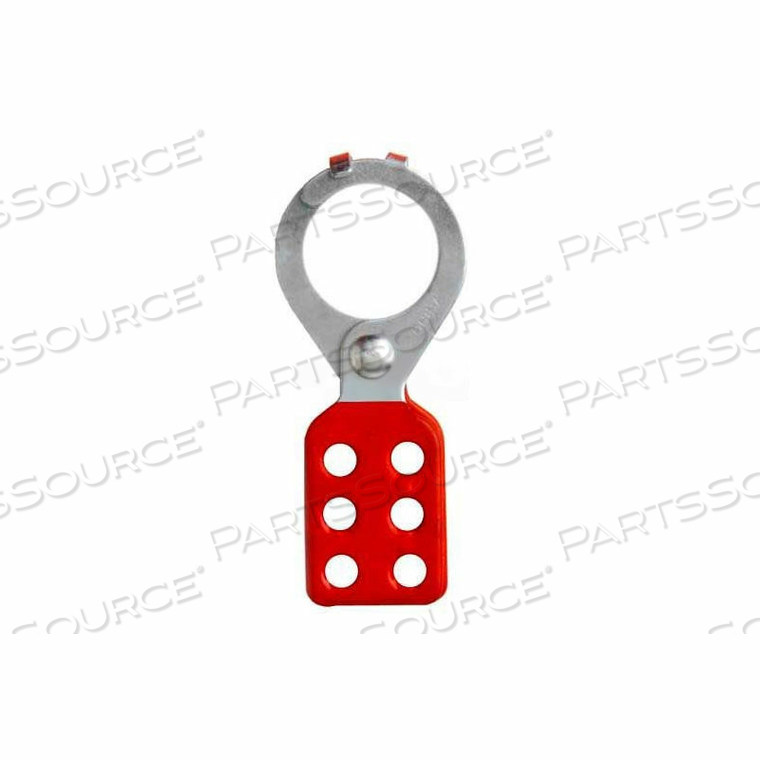 LOCKOUT TAGOUT HASP, INTERLOCKING STYLE, 1-1/2" OPENING, RED by Horizon Mfg Enterprises, Inc
