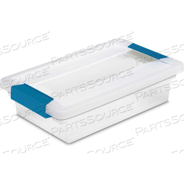 SMALL CLIP CLEAR STORAGE BOX WITH LATCHED LID - 11"L X 6-5/8"W X 2-3/4"H by Sterilite