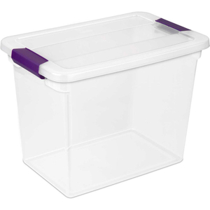 CLEARVIEW STORAGE BOX WITH LATCHED LID - 27 QT. 17"L X 11-1/8"W X 12-3/4"H by Sterilite