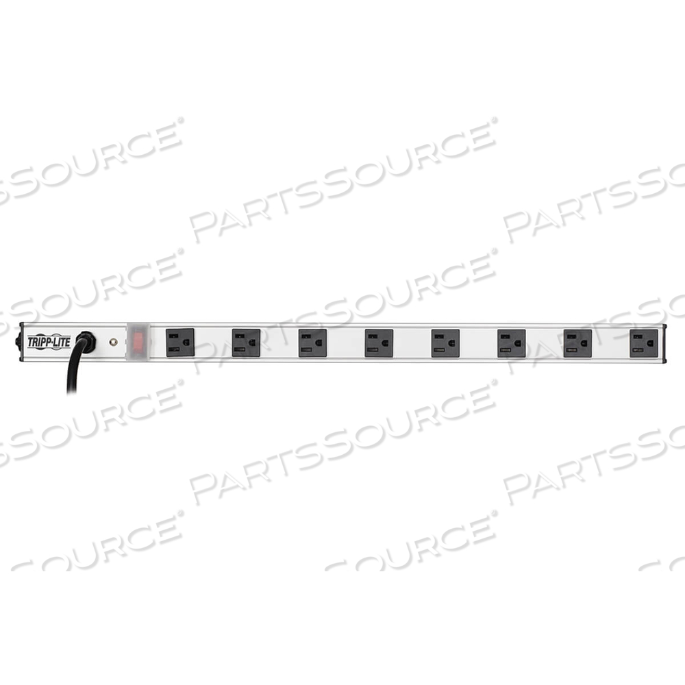 POWER STRIP 8-OUTLET VERTICAL 5-15R 15FT CORD METAL 120V 0URM by Tripp Lite POWER STRIP 8-OUTLET VERTICAL 5-15R 15FT CORD METAL 120V 0URM by Tripp Lite