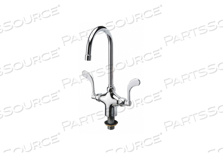 DOUBLE LAB FAUCET WITH 5-3/8" GOOSENECK AND 4" WRIST BLADE HANDLES - LEAD FREE by Zurn Industries LLC DOUBLE LAB FAUCET WITH 5-3/8" GOOSENECK AND 4" WRIST BLADE HANDLES - LEAD FREE by Zurn Industries LLC