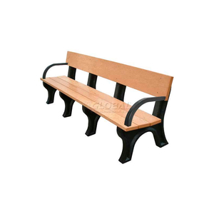 LANDMARK 8 FT. BACKED BENCH WITH ARMS, BROWN BENCH/BROWN FRAME by Polly Products