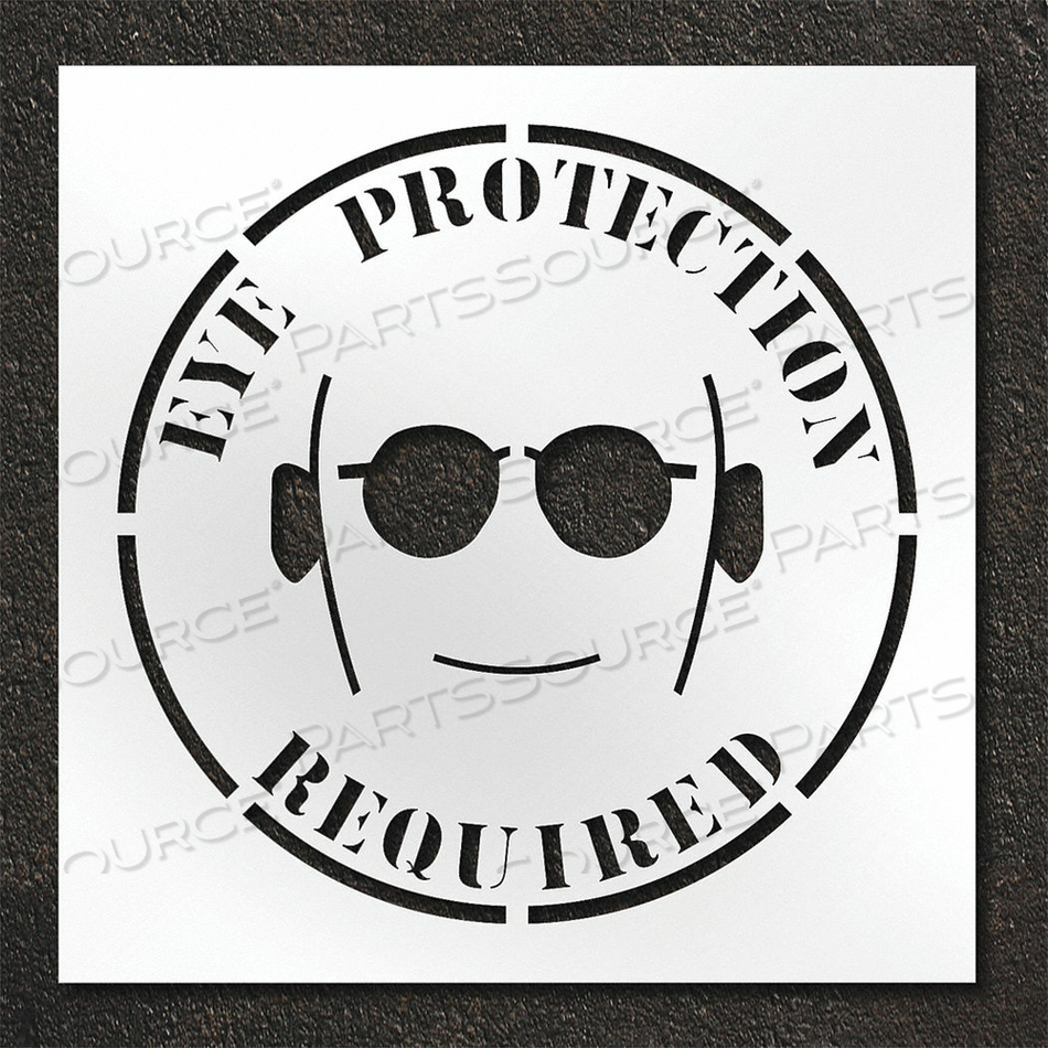 PAVEMENT STENCIL EYE PROTECTION REQUIRED by RAE Products & Chemicals Corp.