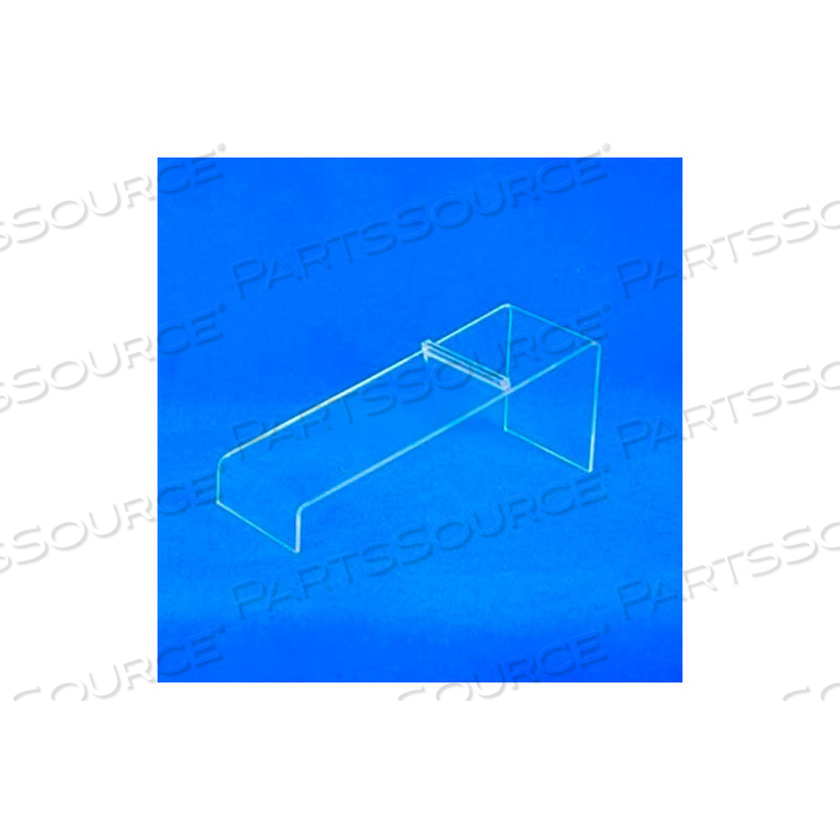 SHOE DISPLAY, 8"W X 3"H, 3/32" THICKNESS, ACRYLIC, CLEAR by Amko Displays LLC