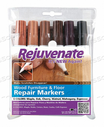 WOOD REPAIR MARKER PERMANENT PK6 by Rejuvenate WOOD REPAIR MARKER PERMANENT PK6 by Rejuvenate