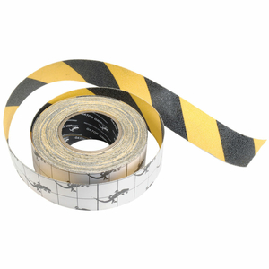 ANTI-SLIP TRACTION YELLOW/BLACK HAZARD STRIPED TAPE ROLL, 4" X 60 FEET by Incom Manufacturing