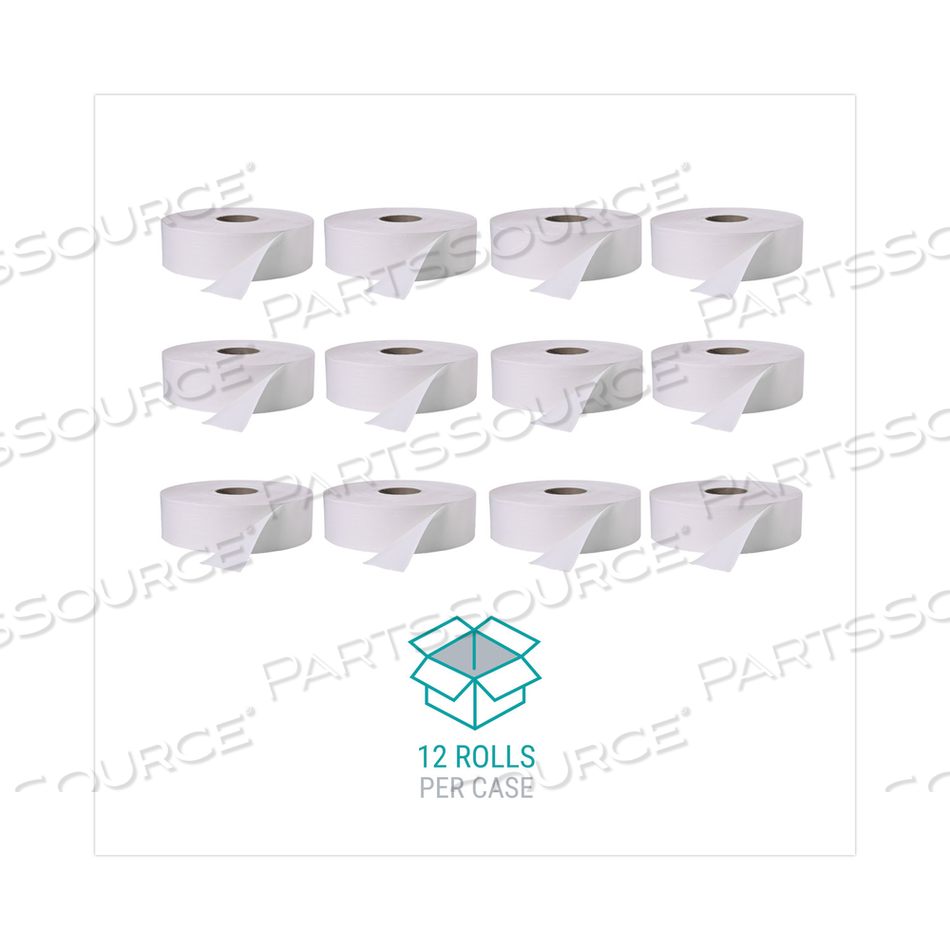 JUMBO ROLL BATH TISSUE, SEPTIC SAFE, 2 PLY, WHITE, 3.4" X 1,000 FT/CARTON by Windsoft JUMBO ROLL BATH TISSUE, SEPTIC SAFE, 2 PLY, WHITE, 3.4" X 1,000 FT/CARTON by Windsoft