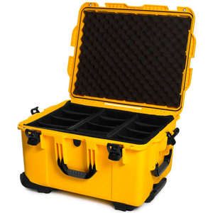 NANUK 960 CASE W/PADDED DIVIDER, 25.4"L X 20.0"W X 14.5"H, YELLOW by Plasticase Inc.