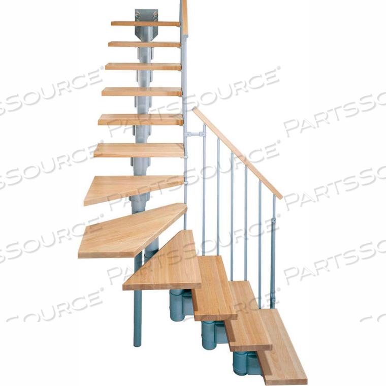 KOMPACT MODULAR STAIRCASE KIT, (88-5/8" TO 119-1/4"), *L* 29" TREAD, GRAY 