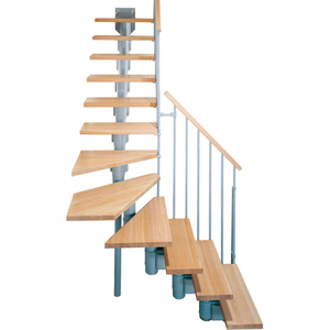 KOMPACT MODULAR STAIRCASE KIT, (88-5/8" TO 119-1/4"), *L* 29" TREAD, GRAY by Arke Inc