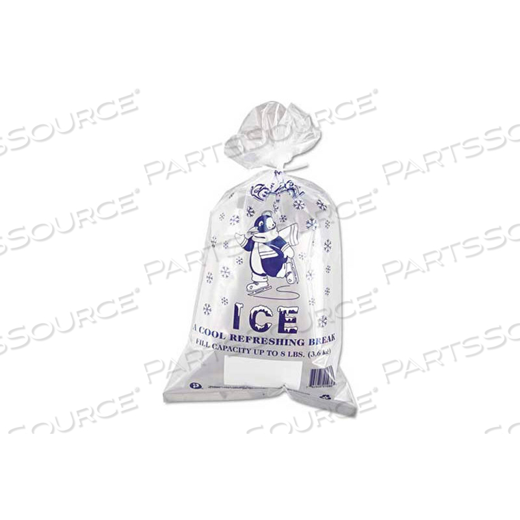 PRINTED ICE BAG 11" X 20" 8LB CAPACITY 1.5 MIL - 1000 PACK by United Stationers Supply PRINTED ICE BAG 11" X 20" 8LB CAPACITY 1.5 MIL - 1000 PACK by United Stationers Supply
