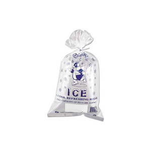 PRINTED ICE BAG 11" X 20" 8LB CAPACITY 1.5 MIL - 1000 PACK by United Stationers Supply