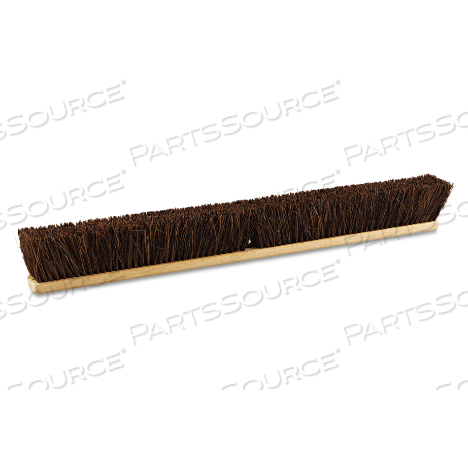 FLOOR BRUSH HEAD, 3.25" BROWN PALMYRA FIBER BRISTLES, 36" BRUSH by Boardwalk