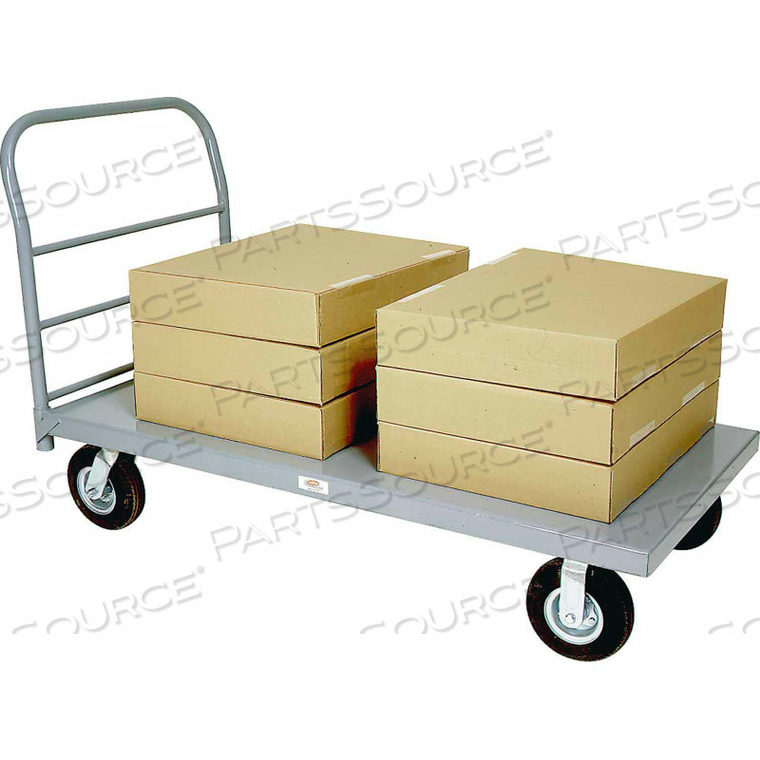 STEEL PLATFORM TRUCK 30X48 6" RUBBER 1600 LB. by Modern Equipment (Meco) STEEL PLATFORM TRUCK 30X48 6" RUBBER 1600 LB. by Modern Equipment (Meco)