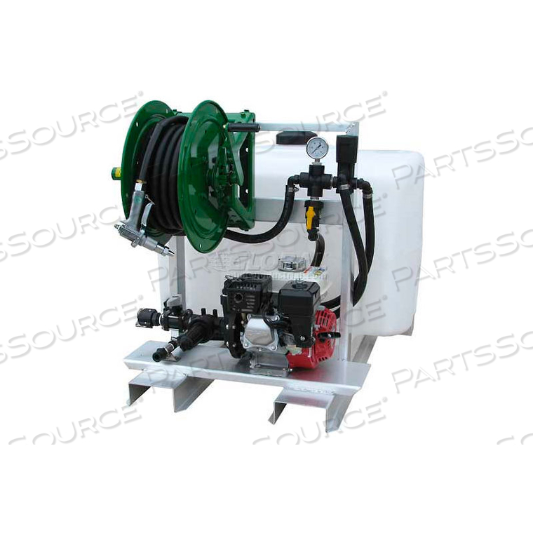 100 GALLON DEICING SPRAYER, 5.5HP / GE660 PUMP, 150' OF 1/2" HOSE, MANUAL REEL by Reddick Equipment Company Inc