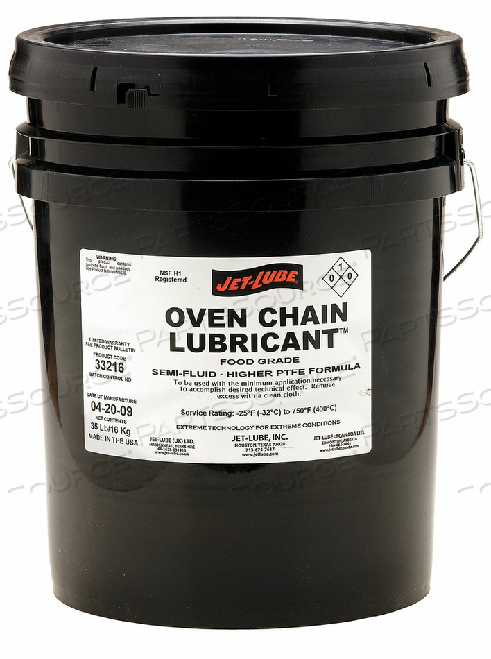 OVEN CHAIN LUBRICANT 5 GAL PAIL NSF-H1 by Jet-Lube