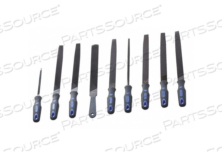 FILE SET, FILE TYPE MACHINISTS FILE, MATERIAL APPLICATIONS FILE STEEL, FILE STYLE AMERICAN PATTERN FILE, FILE LENGTH WITHOUT TANG 6 IN, 10 I by Westward