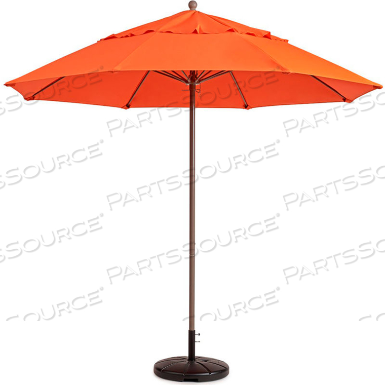 9' OUTDOOR UMBRELLA - ORANGE - WINDMASTER SERIES by Grosfillex 9' OUTDOOR UMBRELLA - ORANGE - WINDMASTER SERIES by Grosfillex