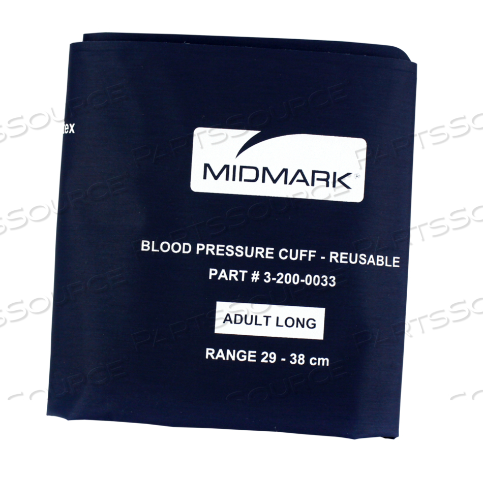 BLOOD PRESSURE CUFF, DUAL TUBE, REUSABLE, ADULT LONG (29-38CM) by Midmark Corp.