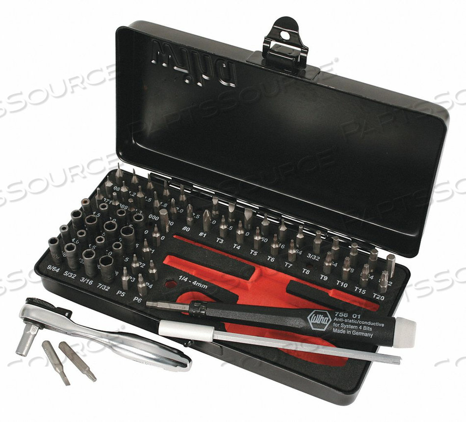 MICRO BIT 65PC ESD RATCHET SET by Wiha Tools