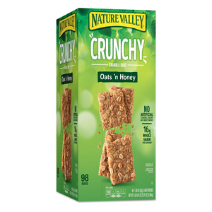 GRANOLA BARS, OATS AND HONEY, 1.5 OZ BAR, 49/CARTON by Nature Valley