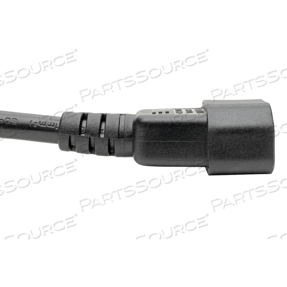 POWER CORD, 6 FT, 10 A, 100 - 250 V, 16 AWG, IEC 320-C14 TO IEC 320-C19, BLACK by Tripp Lite POWER CORD, 6 FT, 10 A, 100 - 250 V, 16 AWG, IEC 320-C14 TO IEC 320-C19, BLACK by Tripp Lite