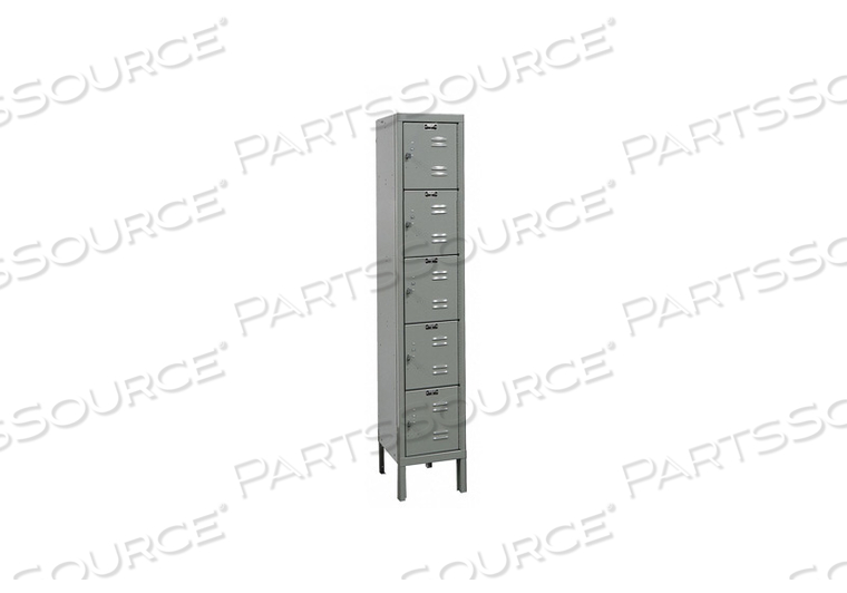 G3791 BOX LOCKER LOUVERED 1 WIDE 5 TIER GRAY by Hallowell G3791 BOX LOCKER LOUVERED 1 WIDE 5 TIER GRAY by Hallowell