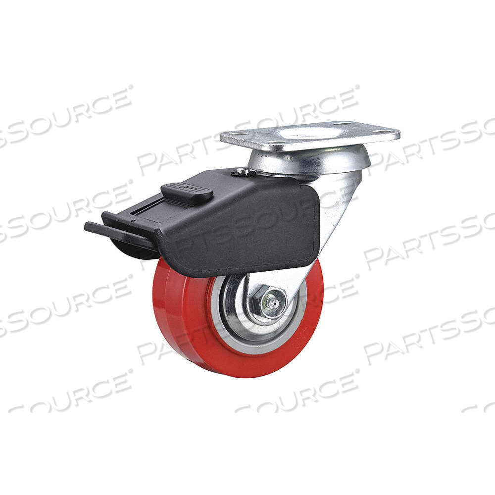 DEBRIS-RESISTANT STANDARD PLATE CASTER, 4 IN WHEEL DIA., 600 LB, POLYURETHANE by Approved Vendor DEBRIS-RESISTANT STANDARD PLATE CASTER, 4 IN WHEEL DIA., 600 LB, POLYURETHANE by Approved Vendor