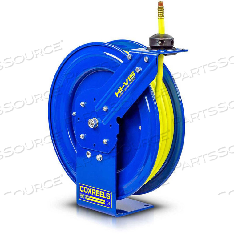 1/2" X 25' 300PSI HI-VIS PERFORMANCE SPRING RETRACTABLE LOW PRESSURE HOSE REEL by Coxreels