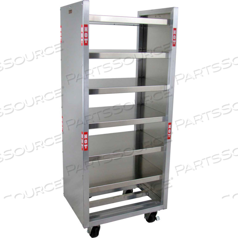 MOBILE FOOD WARMING SHELF RACK 21"W X 28"D X 65"H 