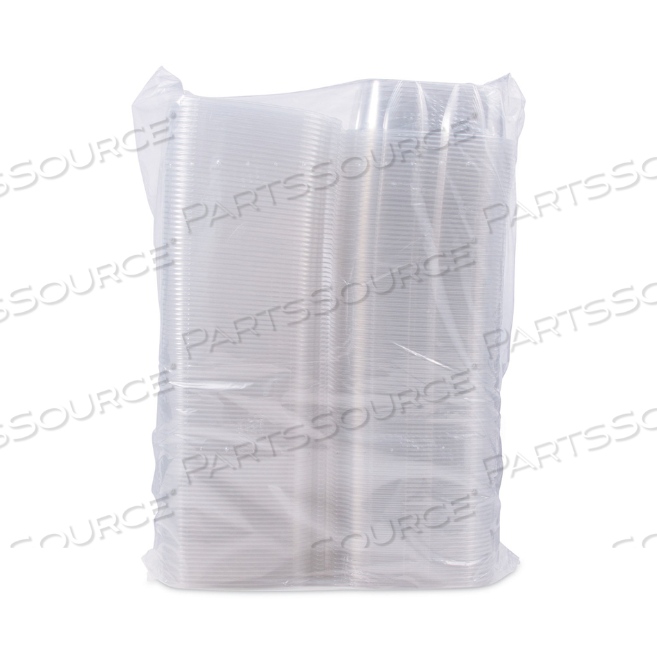 CLEARPAC SAFESEAL TAMPER-RESISTANT/EVIDENT CONTAINERS, FLAT LID, 48 OZ, 7.8 X 8.1 X 2.5, CLEAR, PLASTIC, 100/BAG by Dart Container Corporation CLEARPAC SAFESEAL TAMPER-RESISTANT/EVIDENT CONTAINERS, FLAT LID, 48 OZ, 7.8 X 8.1 X 2.5, CLEAR, PLASTIC, 100/BAG by Dart Container Corporation