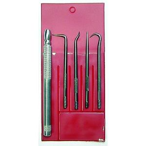 4-WAY PICK SET, 5 PC, ALUMINUM HANDLE by King Tool