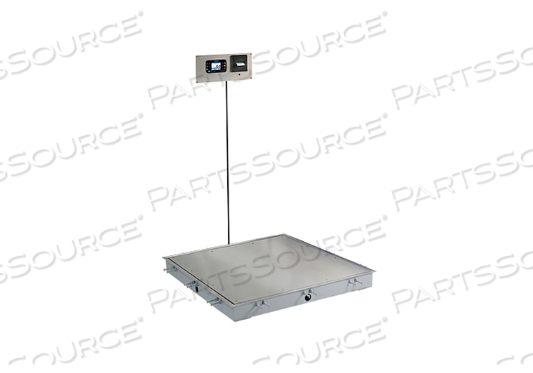 IN-FLOOR DIALYSIS SCALE, 1000 LB X 0.2 LB, 3 X 3 FT, SS DECK, 855 RECESSED WALL-MOUNT INDICATOR WITH PRINTER by Detecto Scale / Cardinal Scale IN-FLOOR DIALYSIS SCALE, 1000 LB X 0.2 LB, 3 X 3 FT, SS DECK, 855 RECESSED WALL-MOUNT INDICATOR WITH PRINTER by Detecto Scale / Cardinal Scale