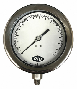 PRESSURE GAUGE 4-1/2 DIAL SIZE by Duro