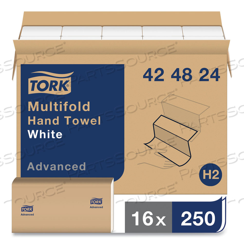 ADVANCED MULTIFOLD HAND TOWEL, 9 X 9.5, WHITE by Tork ADVANCED MULTIFOLD HAND TOWEL, 9 X 9.5, WHITE by Tork
