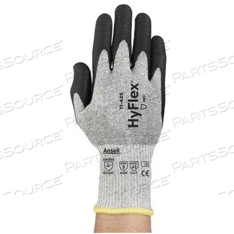 POLYURETHANE COATED CUT RESISTANT GLOVES, ANSELL 11-435, SIZE 9, 1 PAIR 