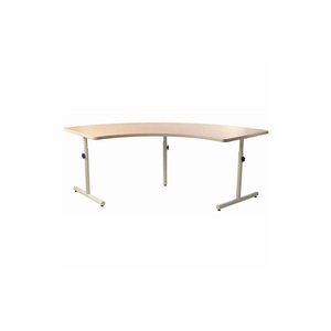 KNOB ADJUSTED QUARTER ROUND THERASHAPE TABLE - 85"L X 38"W MAPLE by Adas LLC