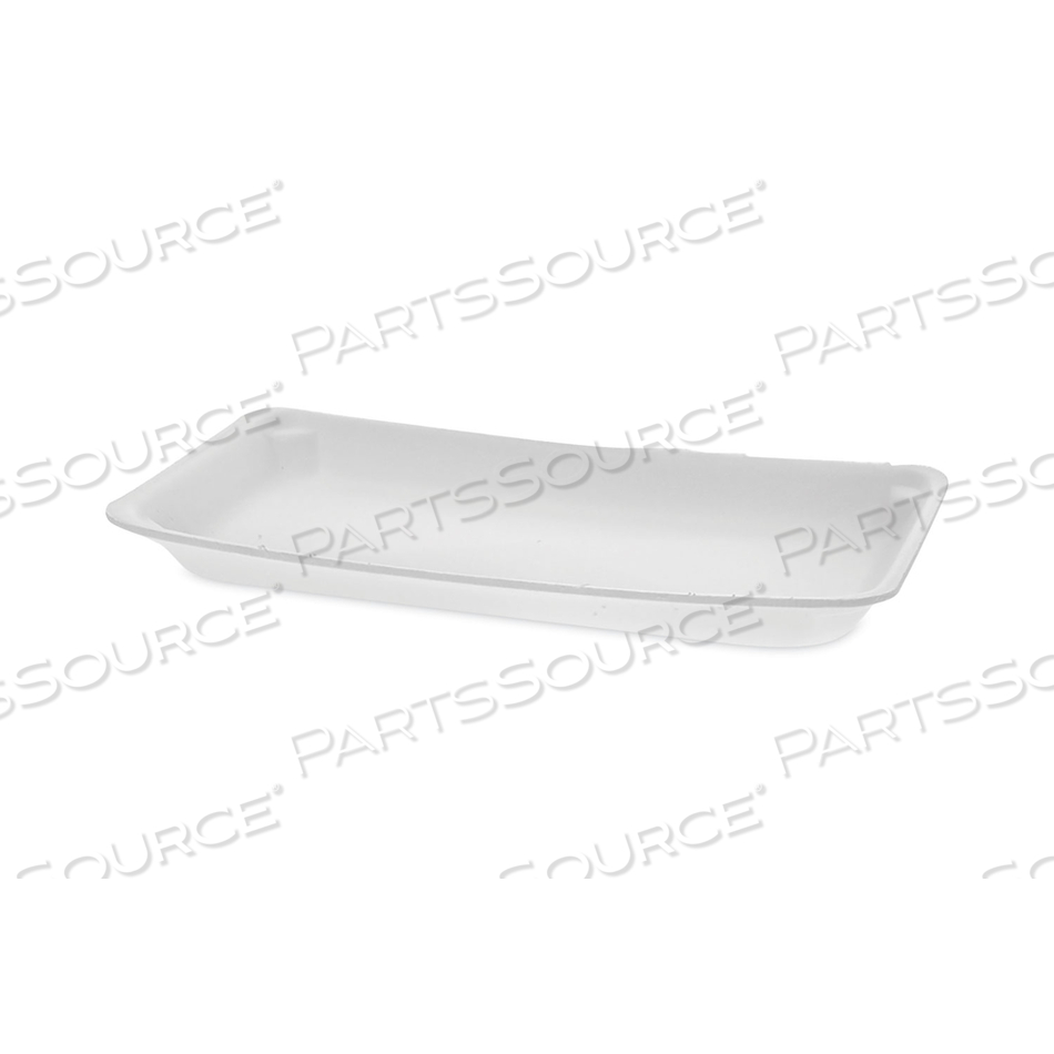 SUPERMARKET TRAY, #10P, 10.75 X 5.5 X 1.2, WHITE, FOAM by Pactiv