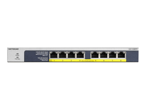GS108PP, SWITCH, 8 X 10/100/1000 (POE+), DESKTOP, RACK-MOUNTABLE, WALL-MOUNTABLE, POE+ (123 W), 54 V (POE+) by Netgear