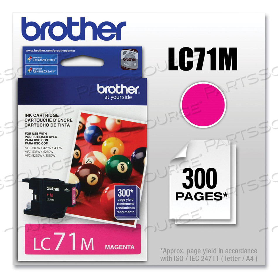 LC71M INNOBELLA INK, 300 PAGE-YIELD, MAGENTA by Brother