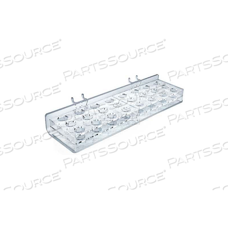 24-SLOT MASC. & COSMETIC TRAY, PGBRD/SLAT-W 12" X 1.875", ACRYLIC - PKG QTY 2 by Azar International