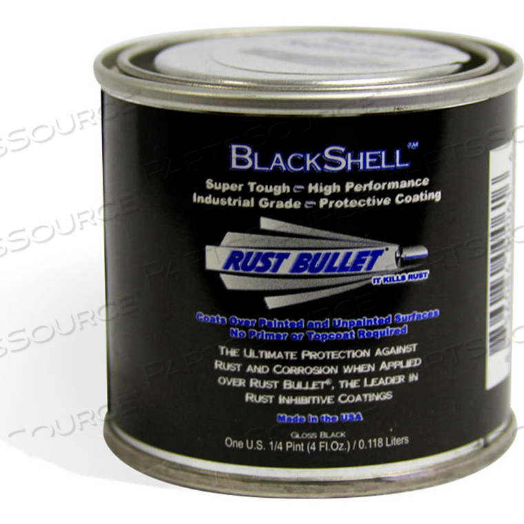 BLACKSHELL PROTECTIVE COATING AND TOPCOAT 1/4 PINT CAN by Rust Bullet LLC