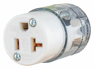 BLADE CONNECTOR TRANSPARENT 20A HOSPITAL by Hubbell Power Systems