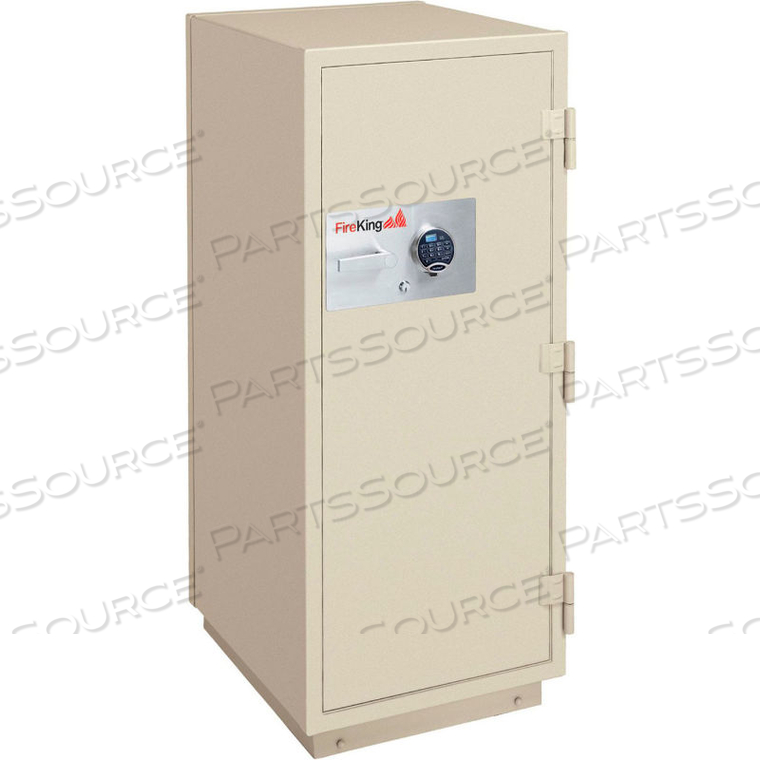 2 HR FIRE RESISTANT SAFE 25-1/2 X 28-7/8 X 49-7/8 ELECTRONIC & KEY LOCK TAUPE 