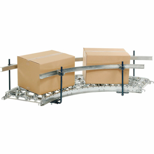 STEEL GUARD RAIL KIT (PAIR) FOR OMNI METALCRAFT 45 DEGREE CURVED SKATE WHEEL CONVEYOR by Omni Metalcraft Corp.