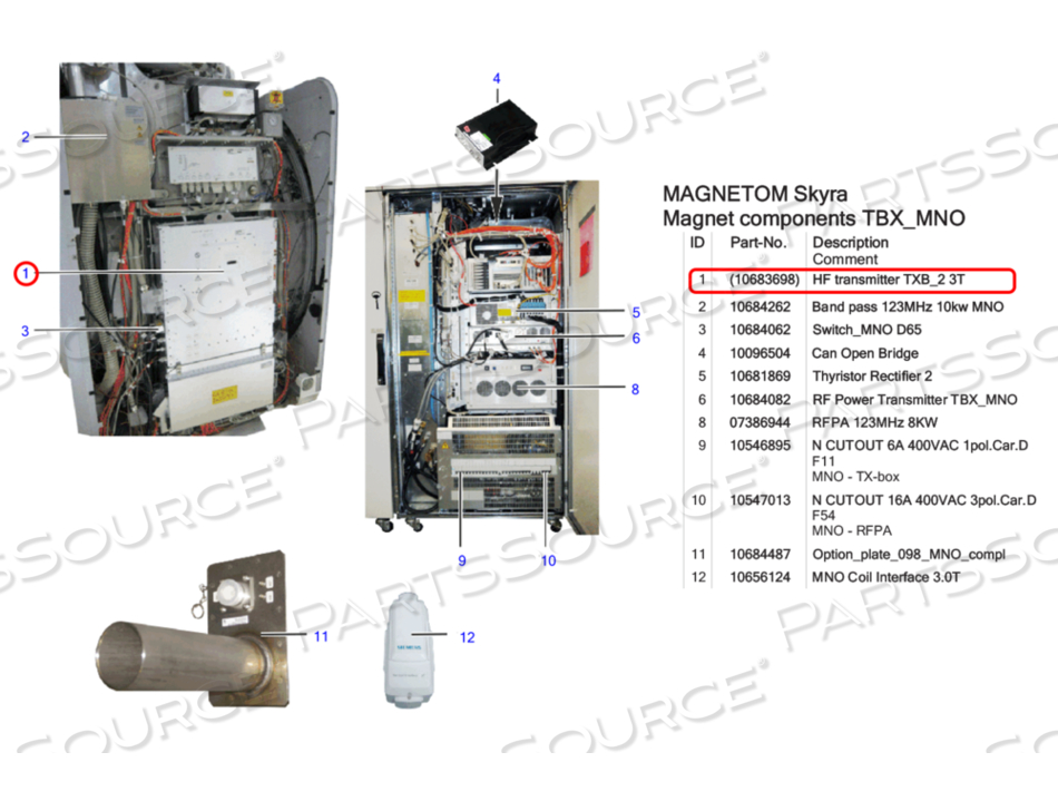 3T TBX-2 HF TRANSMITTER by Siemens Medical Solutions 3T TBX-2 HF TRANSMITTER by Siemens Medical Solutions
