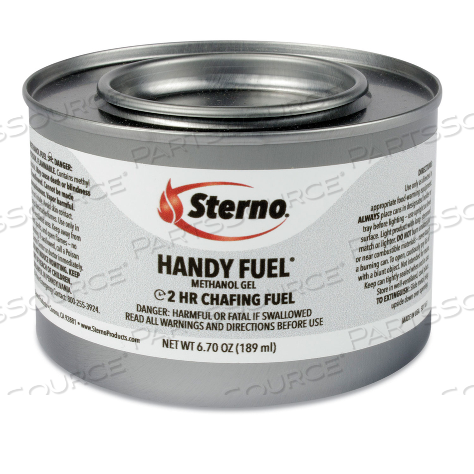HANDY FUEL METHANOL GEL CHAFING FUEL, 2 HOUR BURN, 6.7 OZ by Sterno