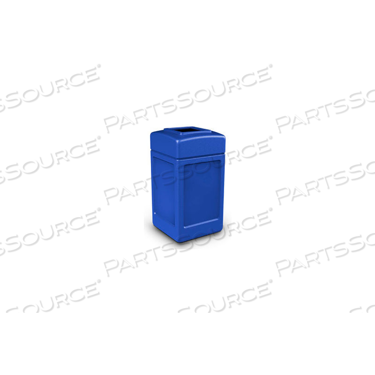 42 GALLON SQUARE WASTE RECEPTACLE, BLUE by Dci Marketing